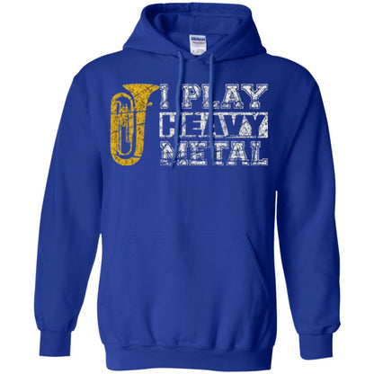Funny Band Distressed T-shirt I Play Heavy Metal Royal