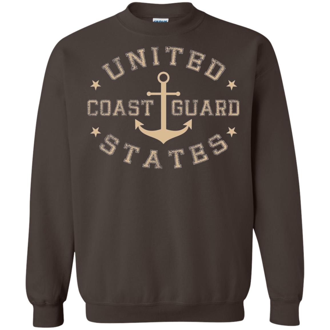 Coast Guard Birthday United States Anchor T-shirt Dark Chocolate