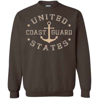 Coast Guard Birthday United States Anchor T-shirt Dark Chocolate