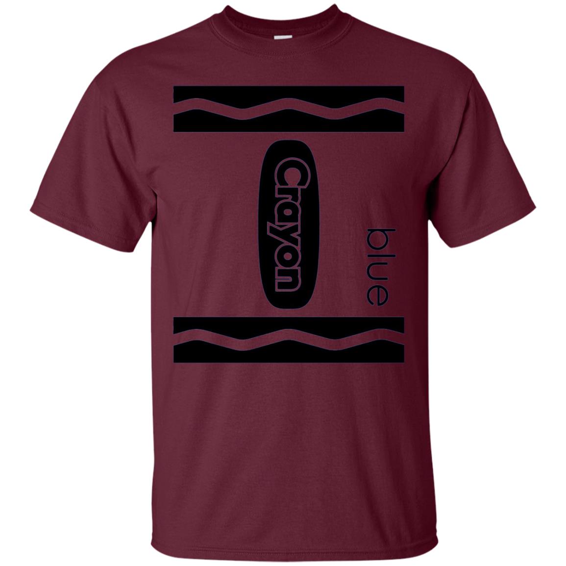 Blue Crayon Halloween Couple Friend Group Costume T-shirt Maroon