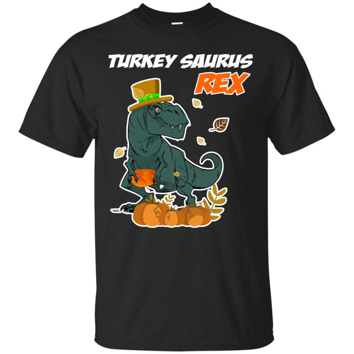 Turkey Rex Saurus Dinosaur Thanksgiving Idea Shirt Black