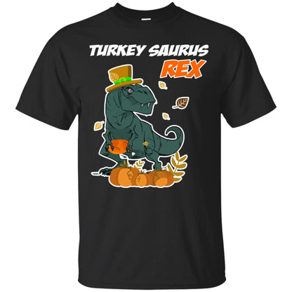 Turkey Rex Saurus Dinosaur Thanksgiving Idea Shirt Black