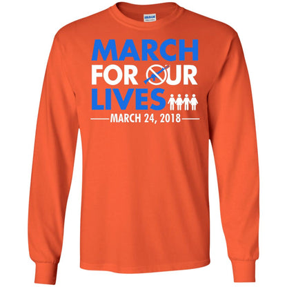 March For Our Lives March 24 2018 Gun Control T-shirt Orange