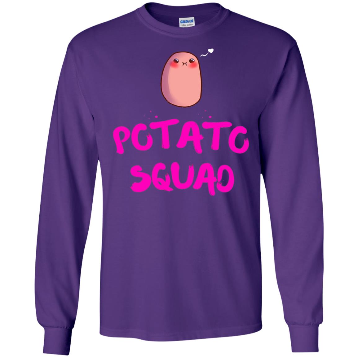 Cute Potato Squad T-shirt I Love Potato Purple
