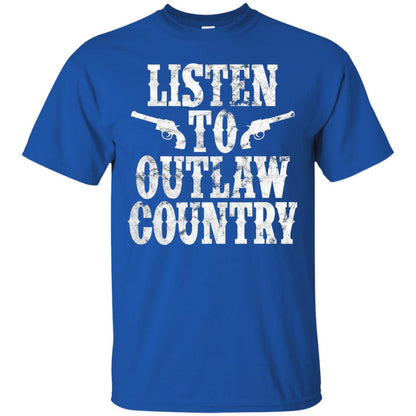 Listen To Outlaw Country Southern Music And Culture T-shirt Royal