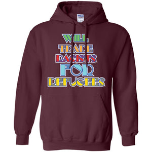 Will Trade Racists For Refugees Best Quote ShirtG185 Gildan Pullover Hoodie 8 oz.