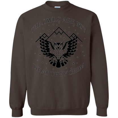 Owl Lovers T-shirt The Owls Are Not What They Seem Dark Chocolate