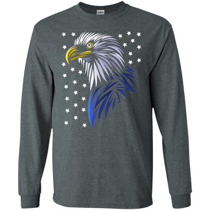 Usa Eagle Flag Stars T-shirt Tribal Style T-shirt Dark Heather