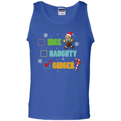 Nice Naughty Ginger X-mas List Gift Shirt Royal
