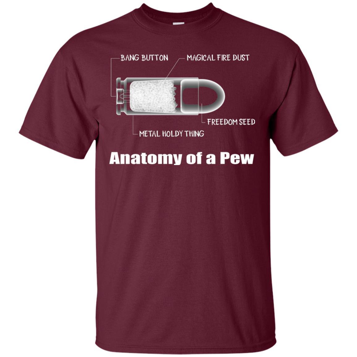 Bullet T-shirt The Anatomy Of A Pew Maroon