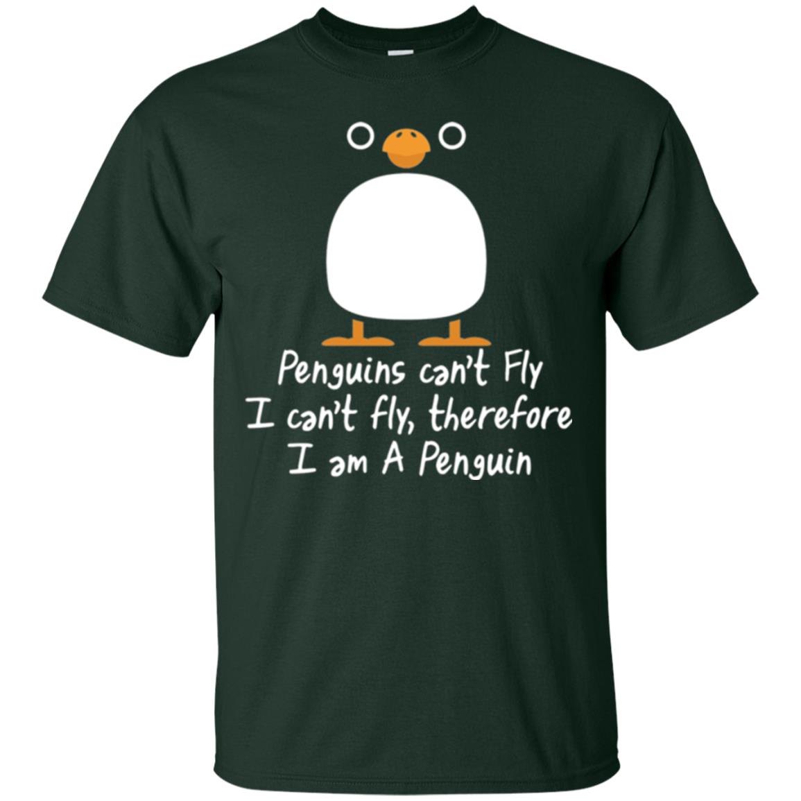 Penguin T-shirt I Can_t Fly Forest Green