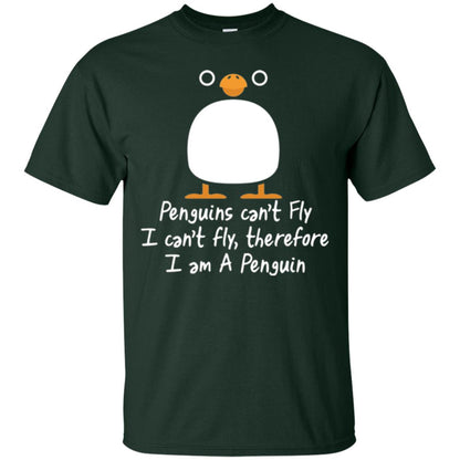 Penguin T-shirt I Can_t Fly Forest Green
