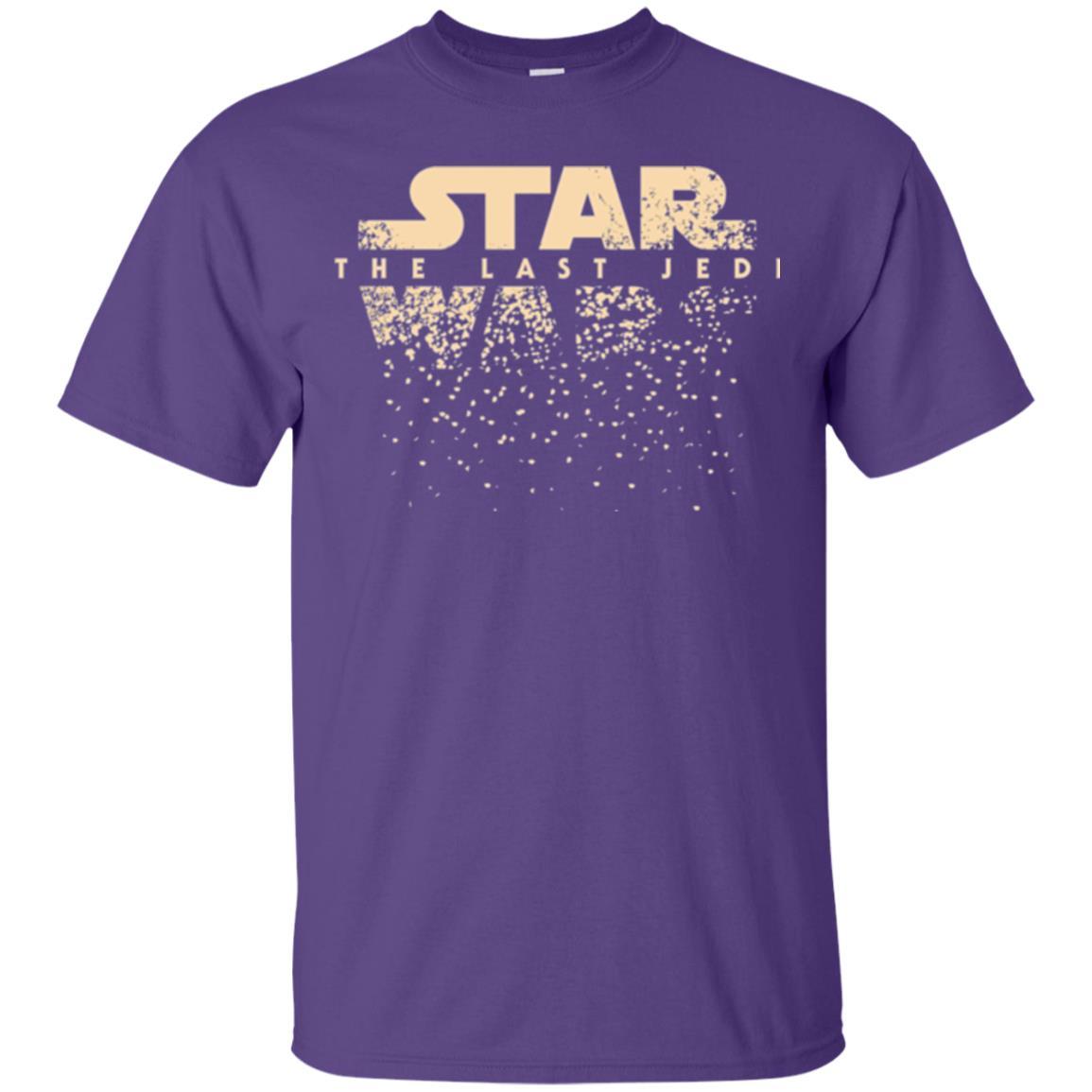 Star Wars Last Jedi Disintegrated Logo Graphic T-shirt Purple