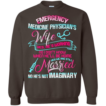 Emergency Medicine Physician's Wife Yes We Are Still Married Shirt Dark Chocolate
