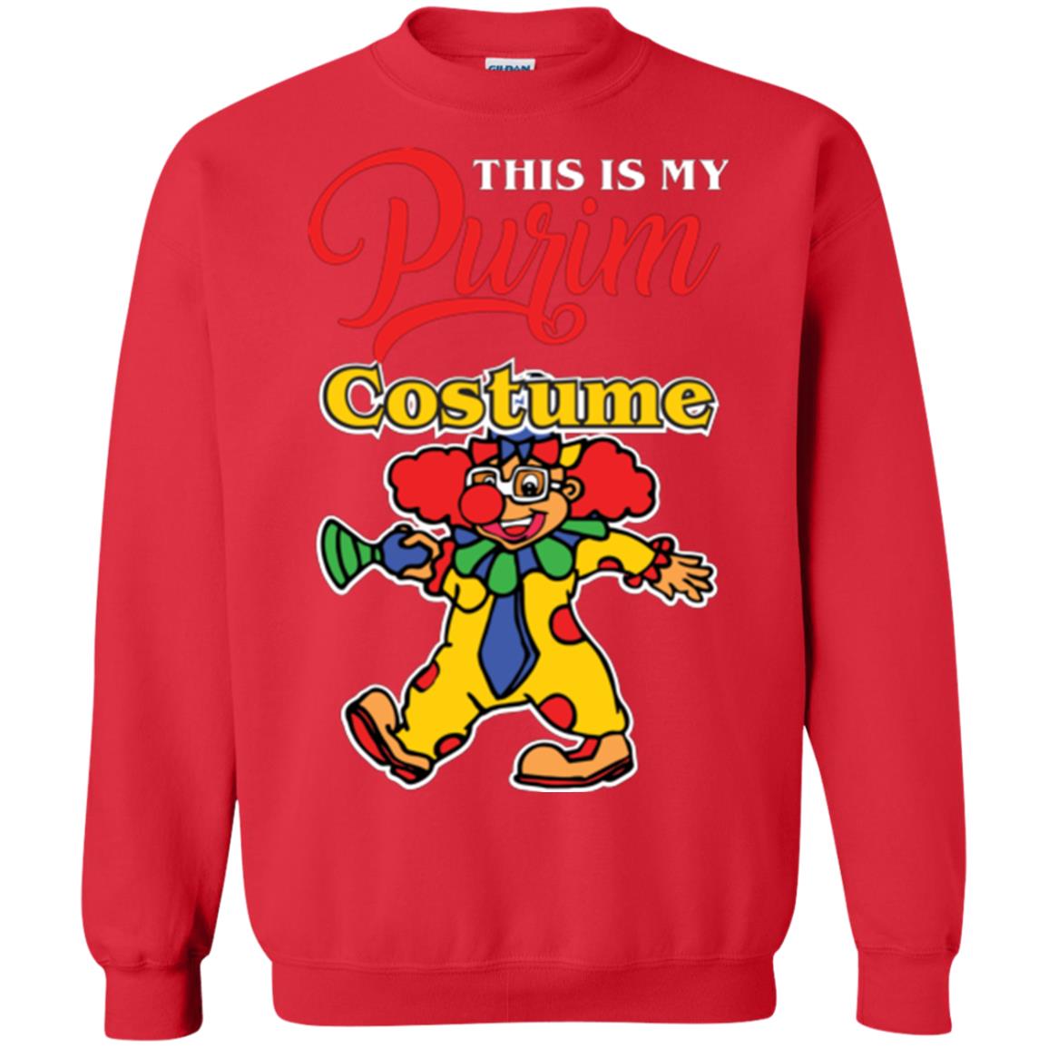 Purim Day T-shirt This Is My Purim Costume Red