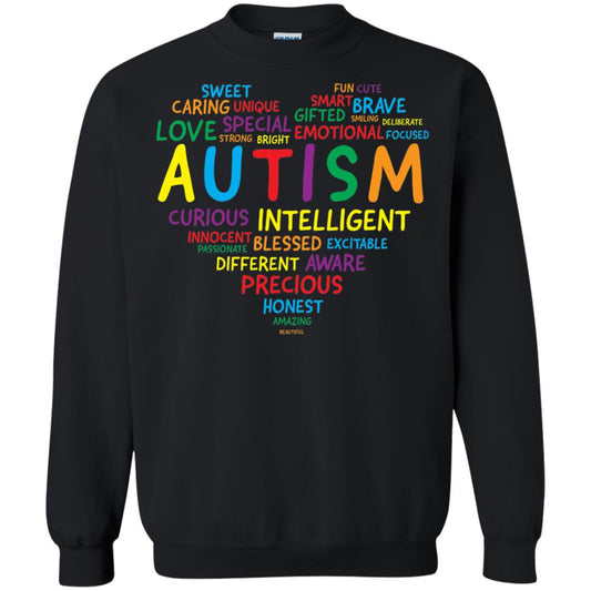 Autism Heart Autism Awareness T-shirt Black