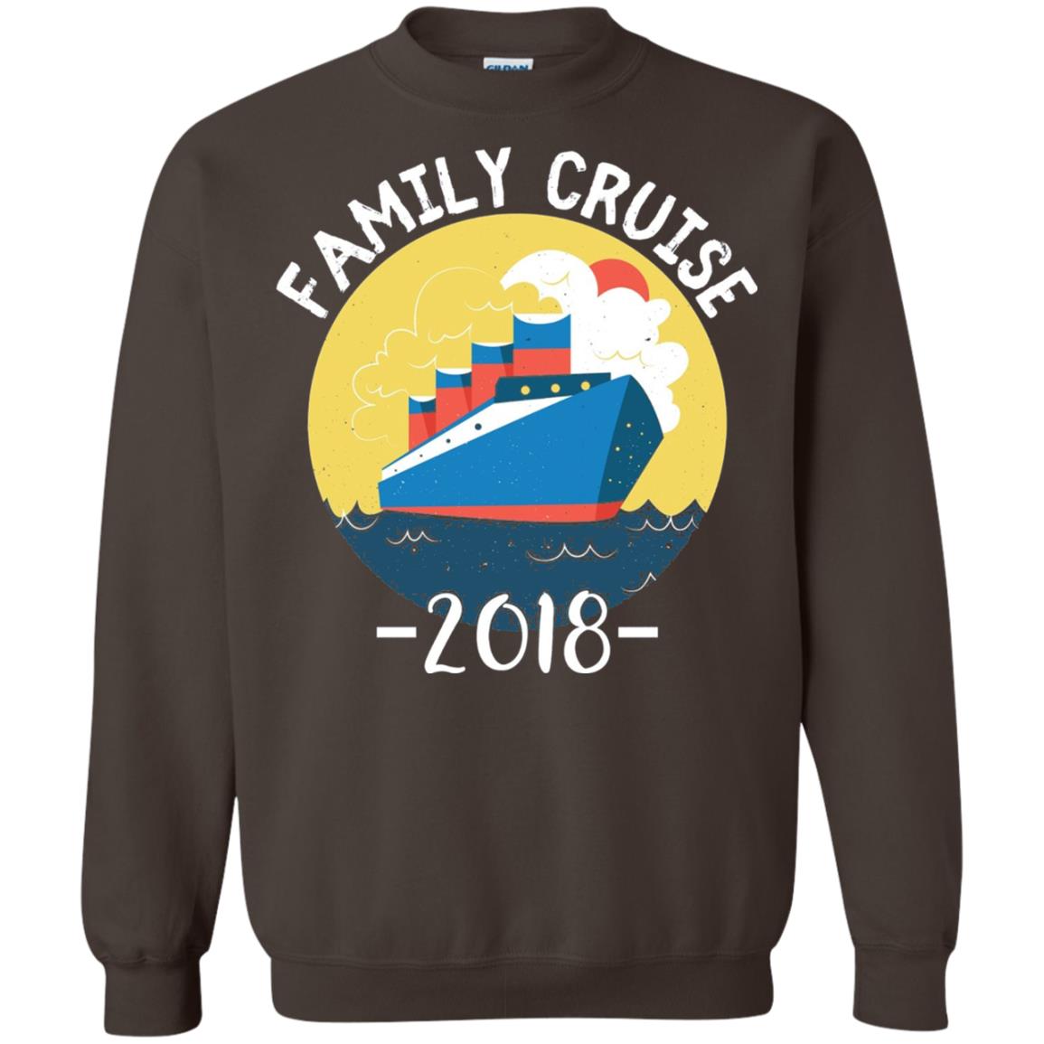 Summer Holiday T-shirt Family Cruise 2018 Dark Chocolate