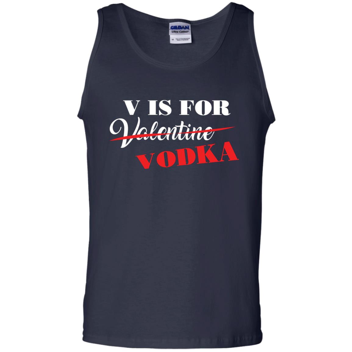 Vodka Lover T-shirt V Is For Vodka Not Valentine Navy