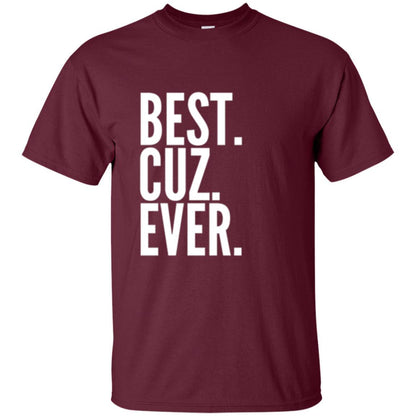 Family T-shirt Best Cuz Ever Maroon