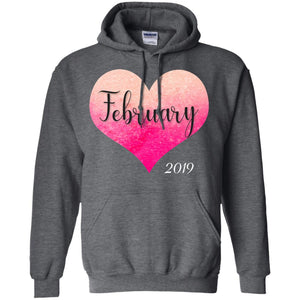 Pregnancy Reveal Announcement Party February 2019 ShirtG185 Gildan Pullover Hoodie 8 oz.