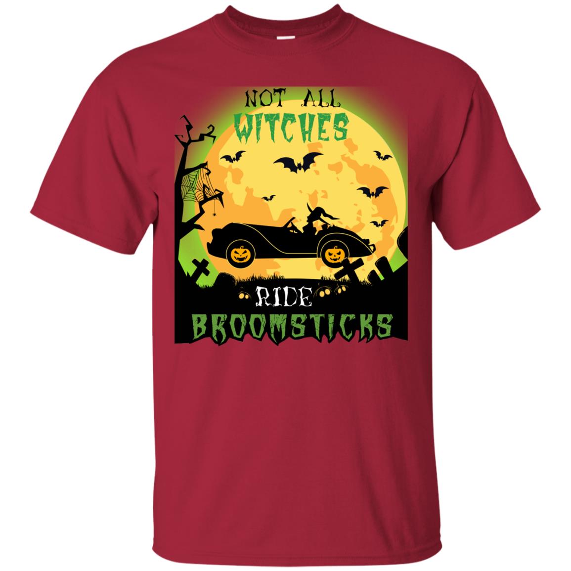 Not All Witches Ride Broomsticks Witches Drive Car Funny Halloween Shirt Cardinal