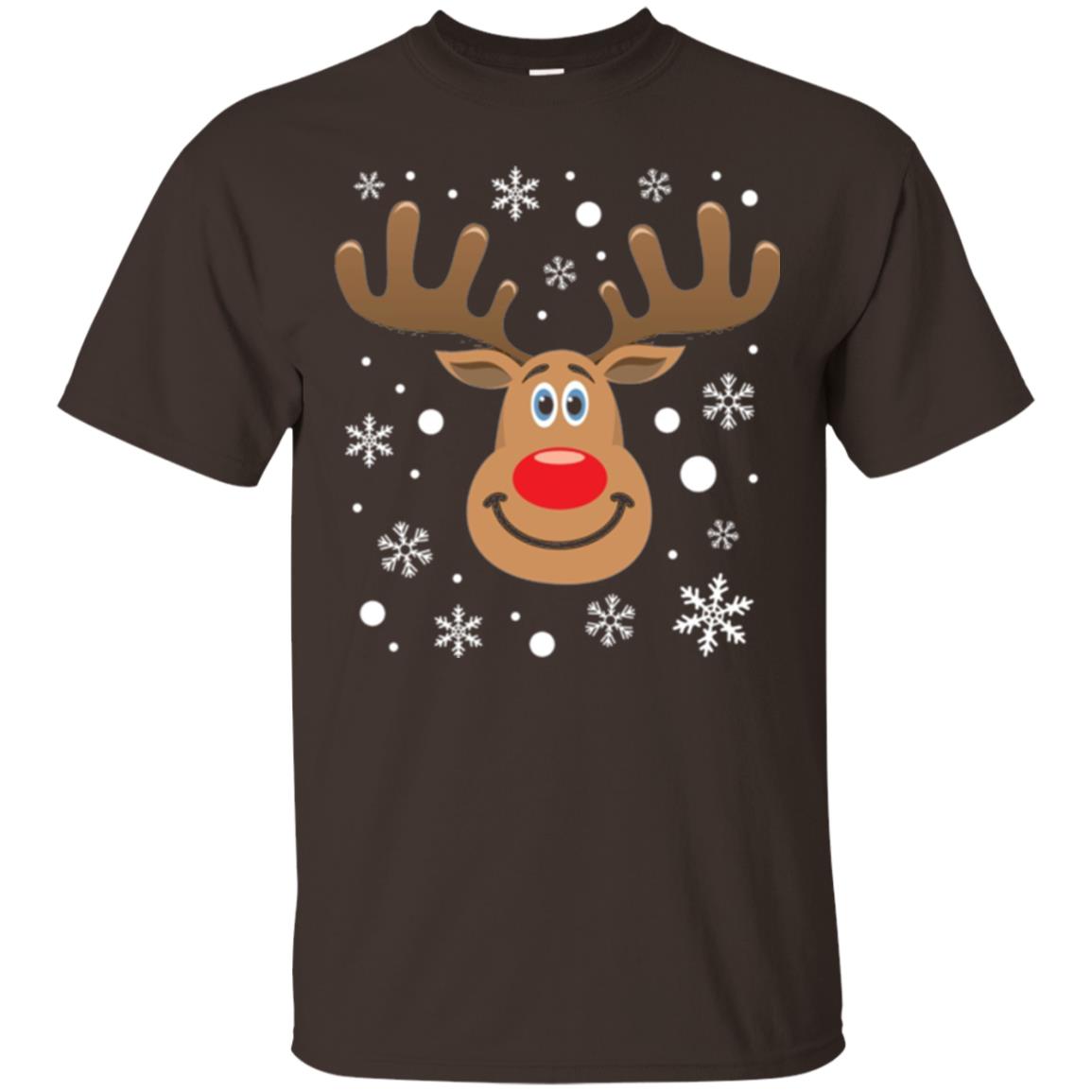 Christmas T-shirt Reindeer Merry Christmas Dark Chocolate