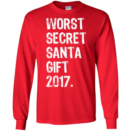 Christmas T-shirt Worst Secret Santa Gift 2017 Red