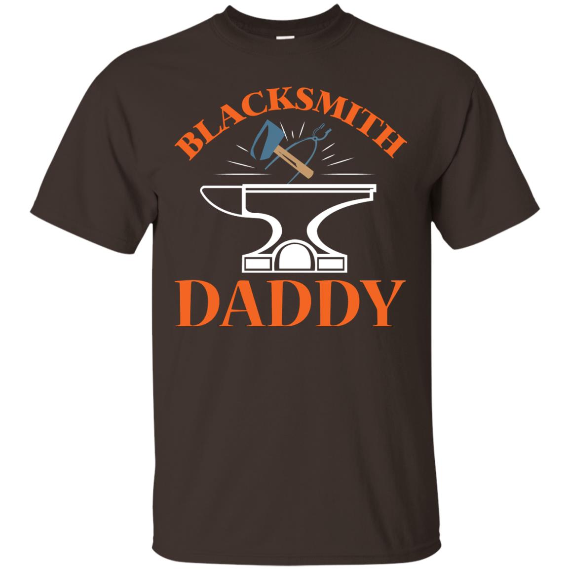 Blacksmith Daddy Happy Father's Day Shirt Dark Chocolate