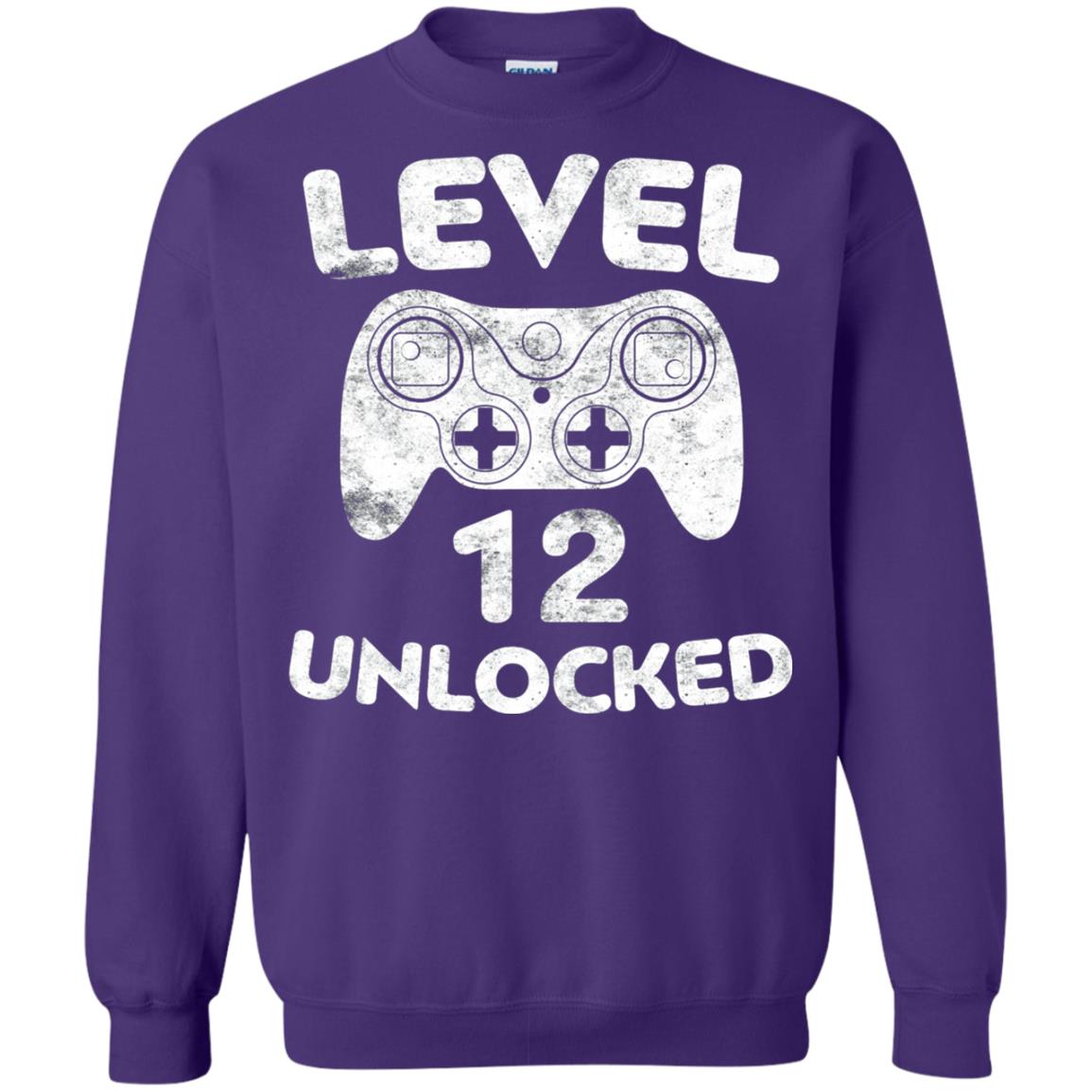 Level 12 Unlocked 12th Video Gamer Birthday Shirt Purple