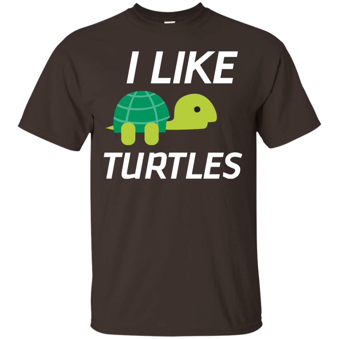 I Like Turtles Gift Shirt For Turtles Lover Dark Chocolate