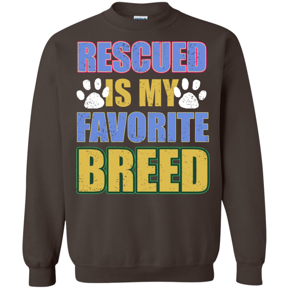 Rescued Is My Favorite Breed Shirt Dark Chocolate