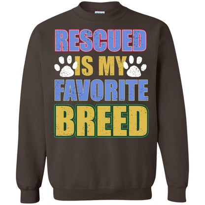Rescued Is My Favorite Breed Shirt Dark Chocolate