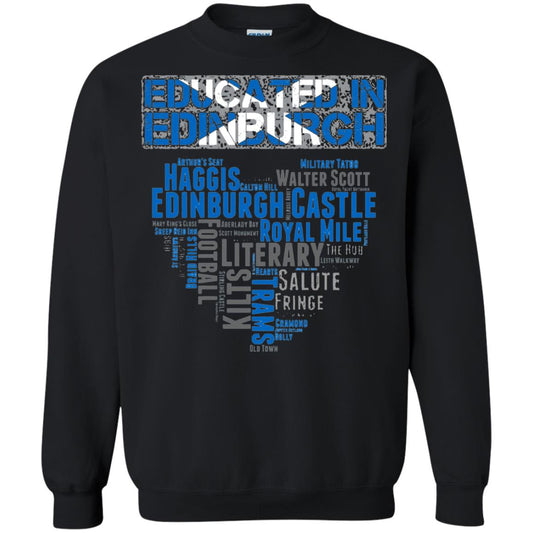 Edinburgh T-shirt Educated In Edinburgh Black