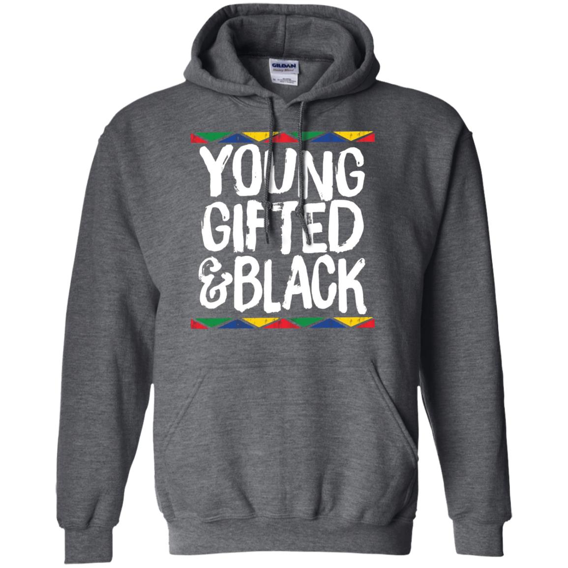 African Pride History Heritage T-shirt Young Gifted And Black Dark Heather