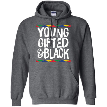 African Pride History Heritage T-shirt Young Gifted And Black Dark Heather