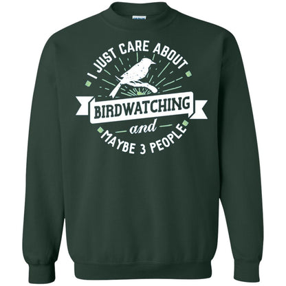 Birdwatching T-shirt I Just Care About Birdwatching Forest Green