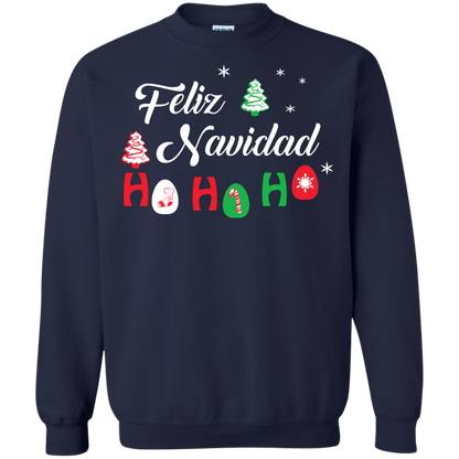 Chirstmas T-Shirt Feliz Navidad Ho Ho Ho Navy