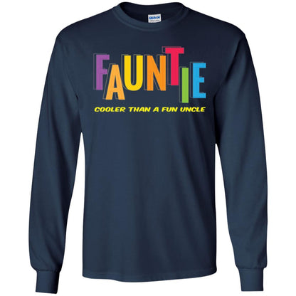 Aunt T-shirt Fauntie Cooler Than A Fun Uncle Navy