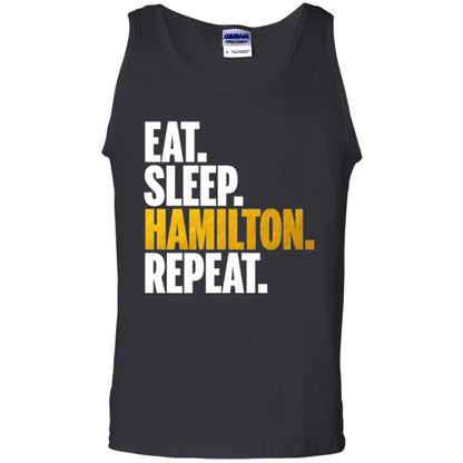 Hamilton T-shirt Eat Sleep Hamilton Repeat Black