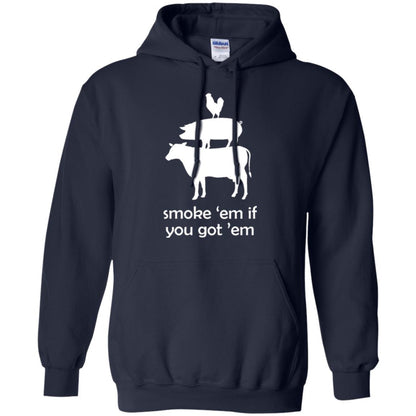 Funny Bbq T-shirt Smoke 'em If You Got 'em Navy