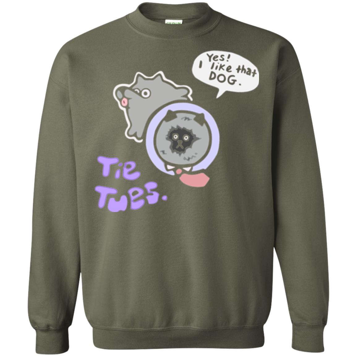 Yes I Like That Dog Tietuesday Dog Lover T-shirt Military Green