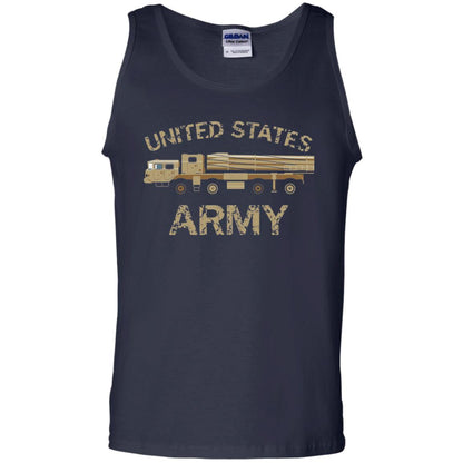 United States Army Missile Truck Vehicle Grunge T-shirt Navy