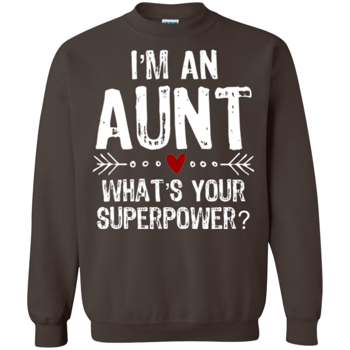 Aunt T-shirt I_m An Aunt What_s Your Superpower Dark Chocolate