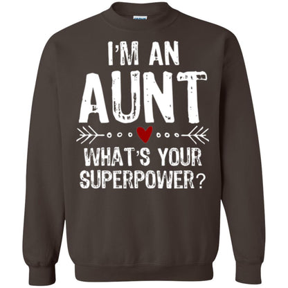 Aunt T-shirt I_m An Aunt What_s Your Superpower Dark Chocolate