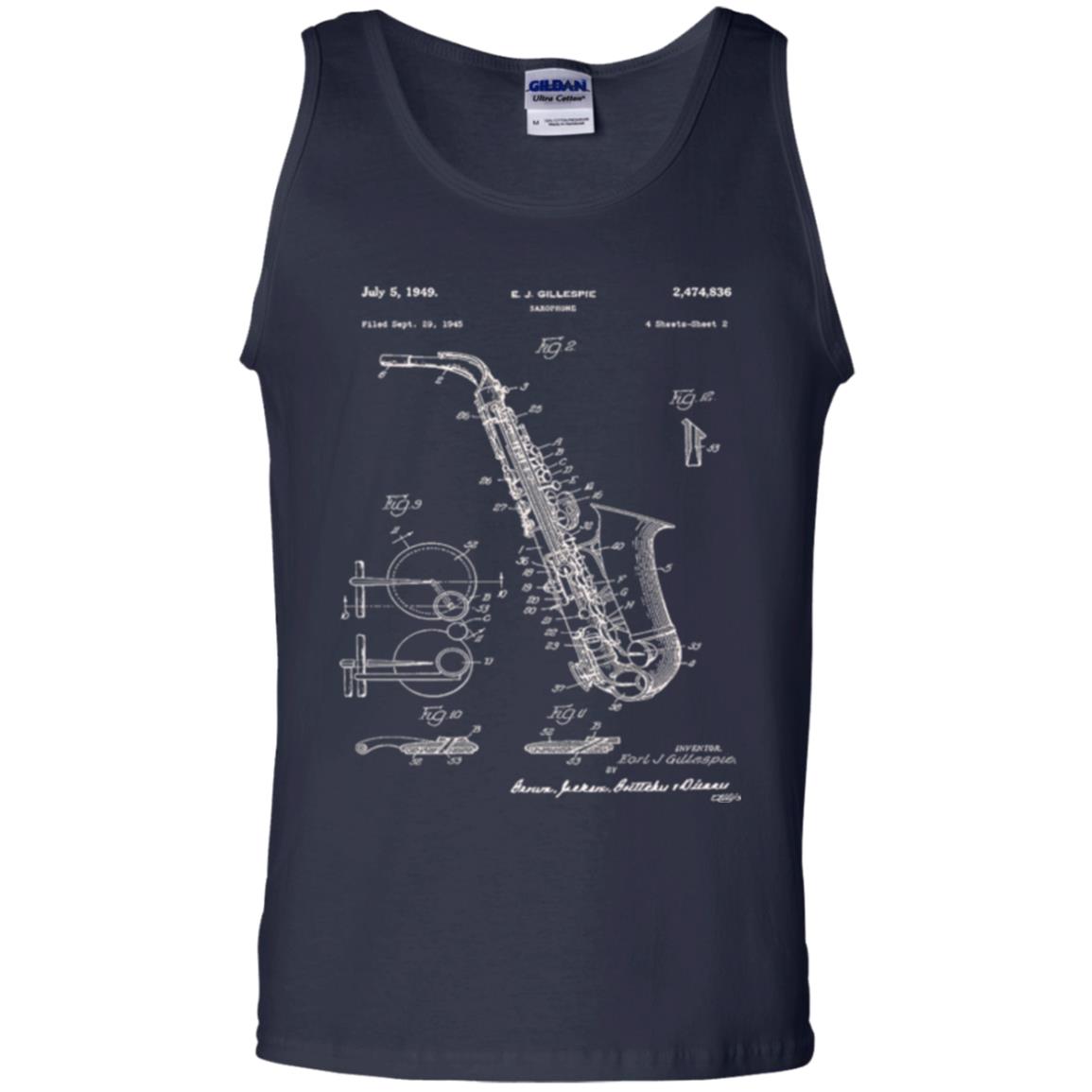 Saxophone Patent Graphic T-shirt Navy