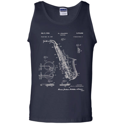 Saxophone Patent Graphic T-shirt Navy