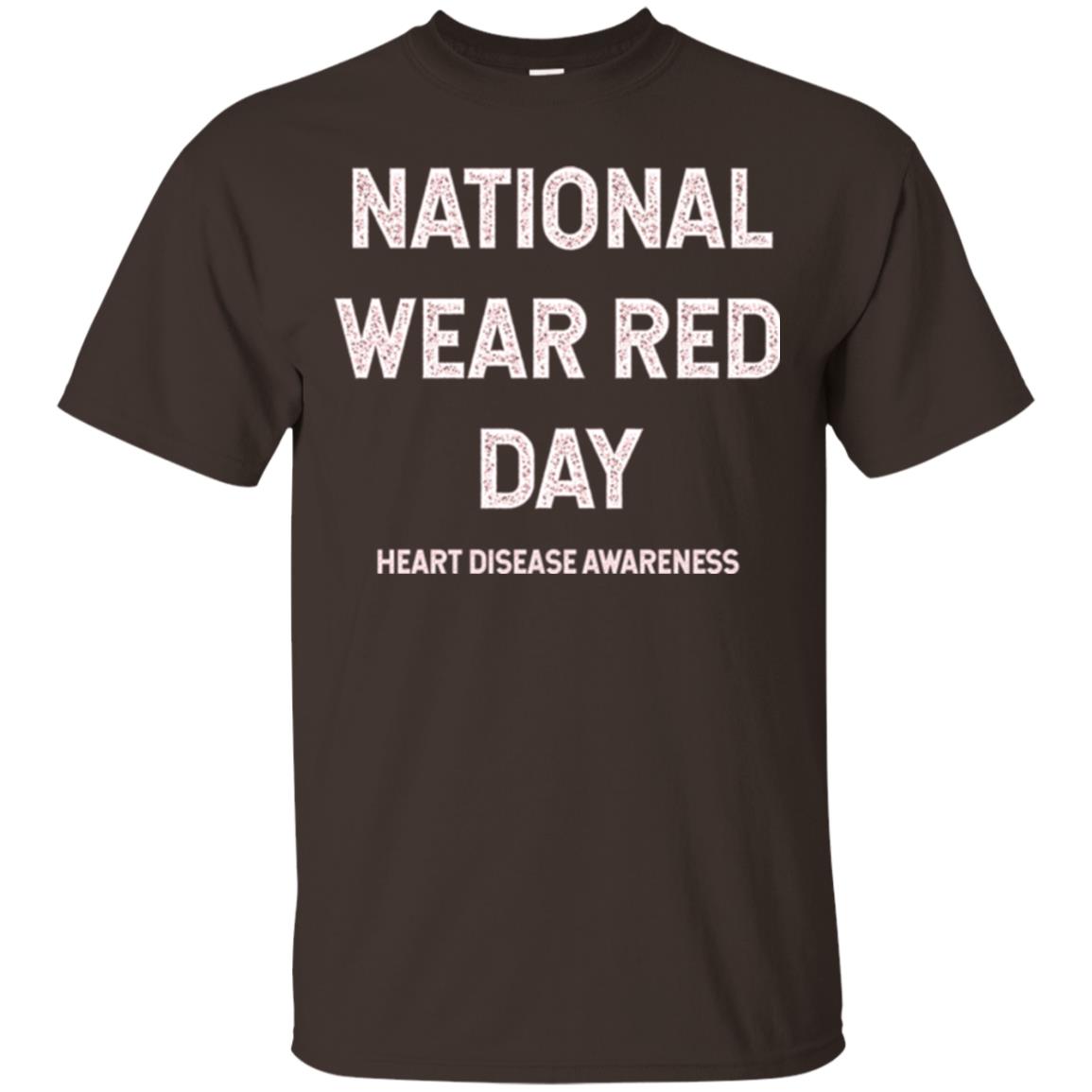 Heart Disease Awareness T-shirt National Wear Red Day Dark Chocolate