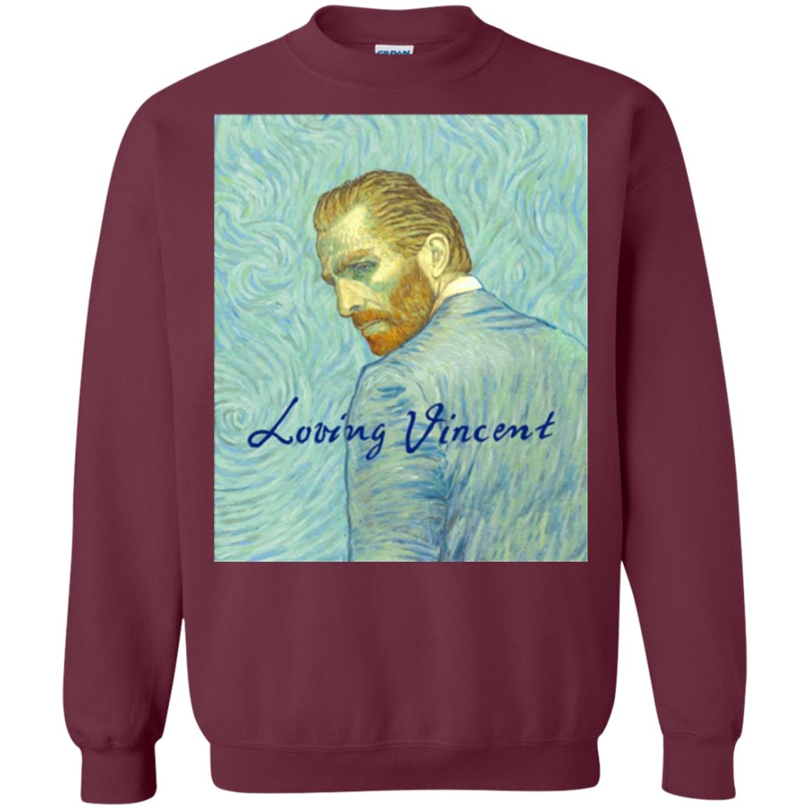 Movie Poster T-shirt Loving Vincent Maroon