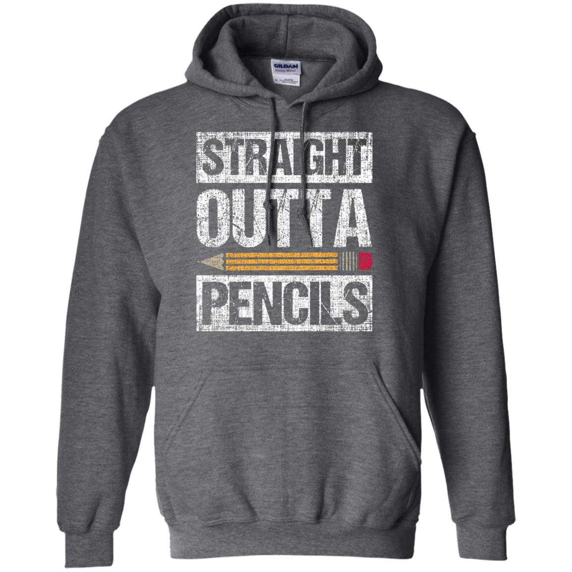 Straight Out Of Pencils Teacher Shirt Dark Heather