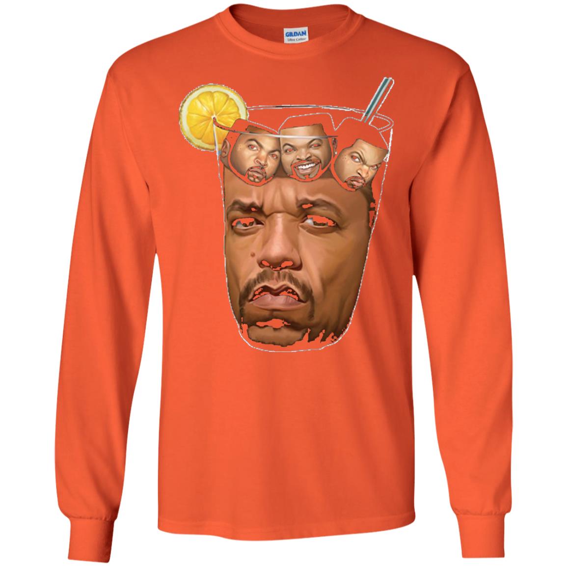 Ice T With Ice Cubes Funny T-shirt Orange